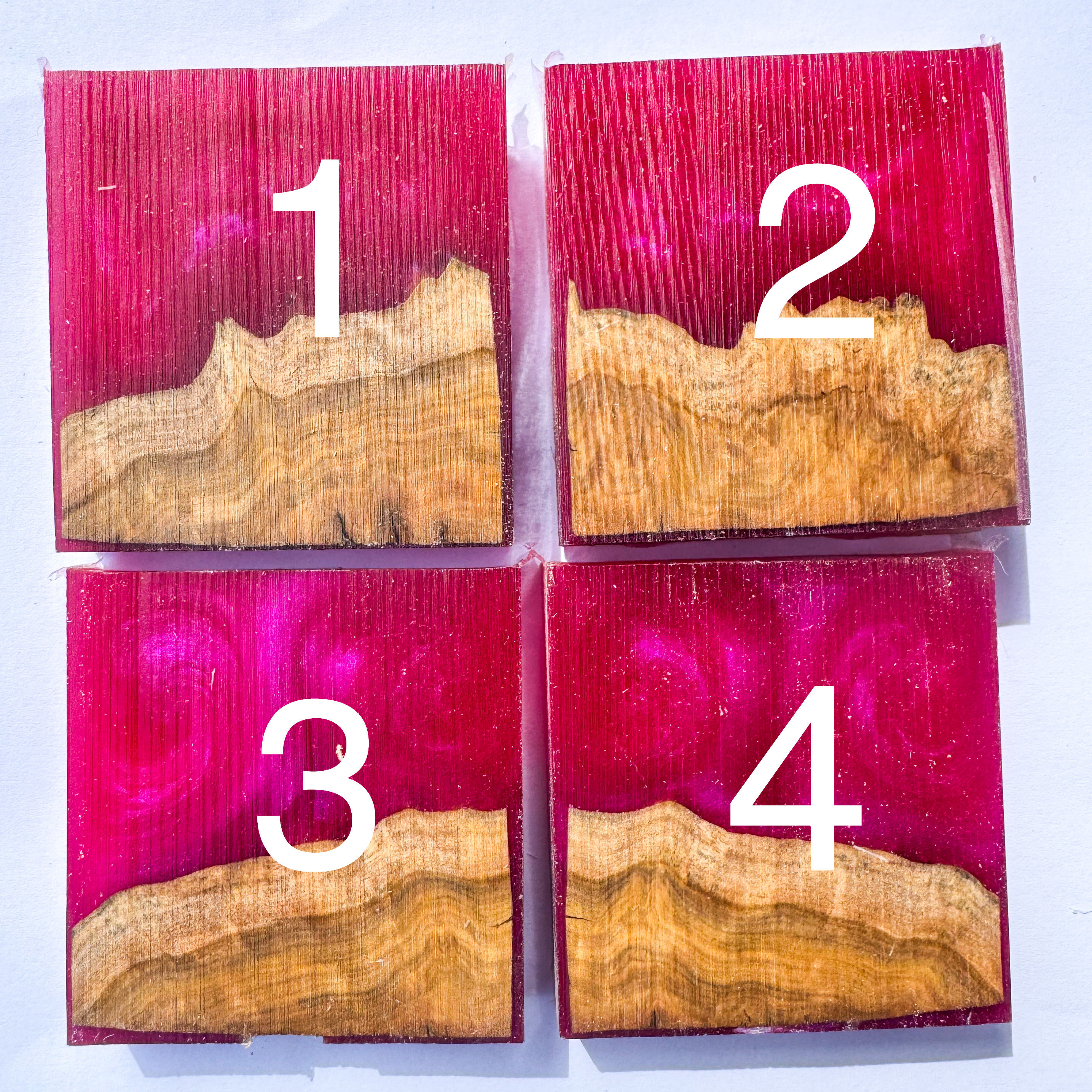 Single 2" Hybrid Pendant Blank - Hot Pink/Lilac