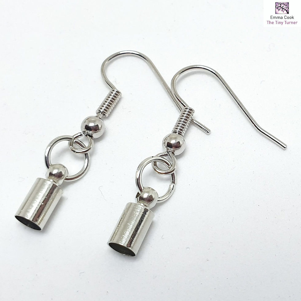 Thumbnail: Pair of Ear Hooks with Matching Jump Rings & End Caps