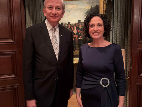 EUGENE CZOLIJ GREETED THE NEW U.S. CONSUL GENERAL