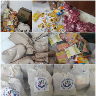 Photos from kit distribution drive in 2020 around Gubbi Cross, Baglur.