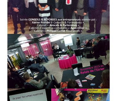  30-11-2015 Soirée CONSEILS & REPONSES aux entrepreneurs