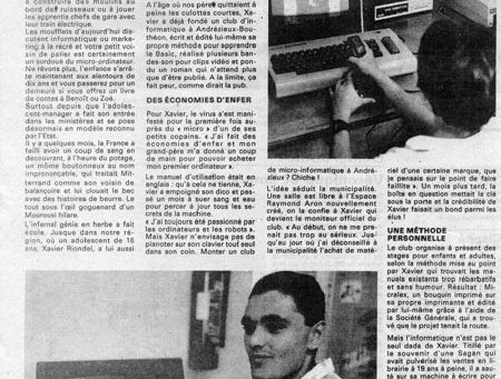 08-08-1986 MICRO-INFORMATIQUE : Des « puces plein la tête »
