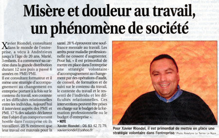 02-01-2009 Misère et douleur au travail, un phénomène de société