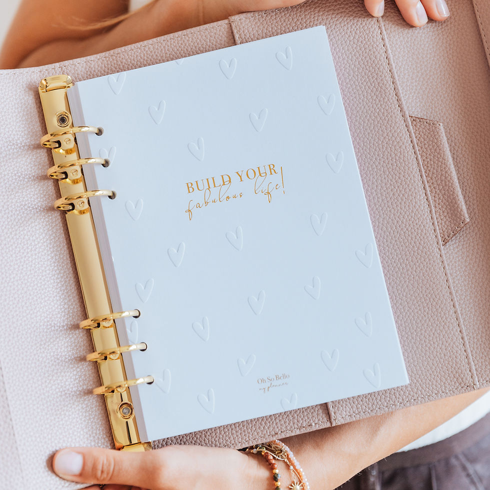 Thumbnail: Open nude pink planner binder with 2026 weekly insert pages