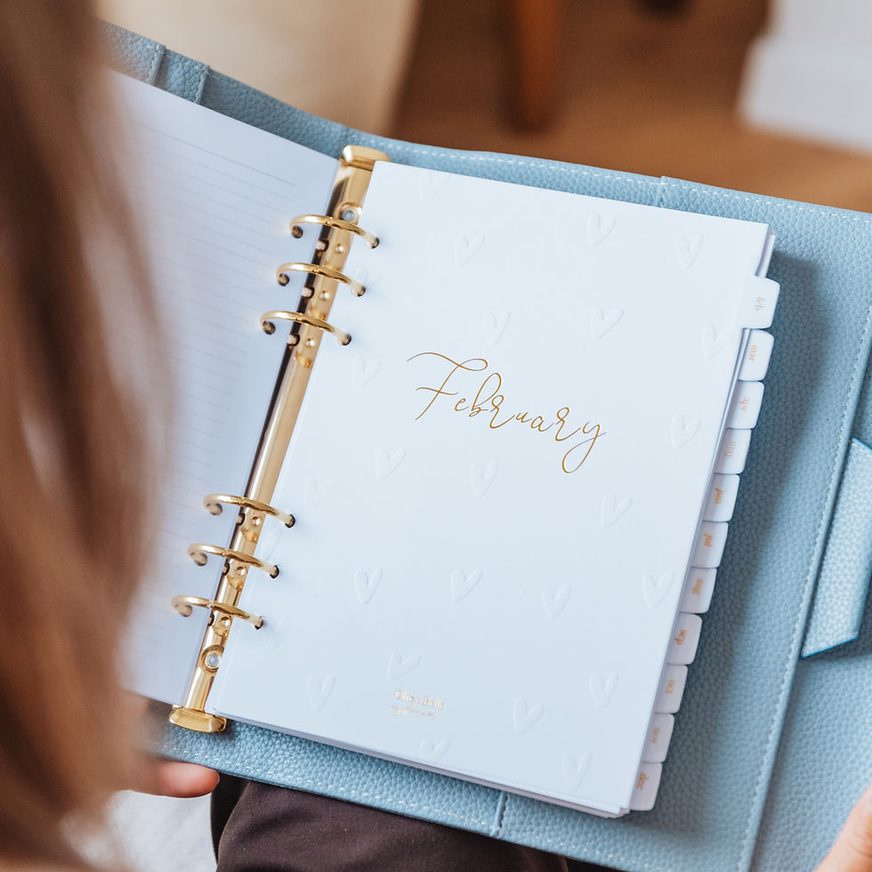 Thumbnail: A5 planner dividers inside vegan leather binder