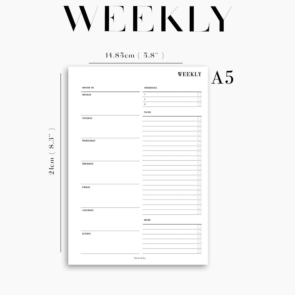 Thumbnail: Planner Inserts - Weekly