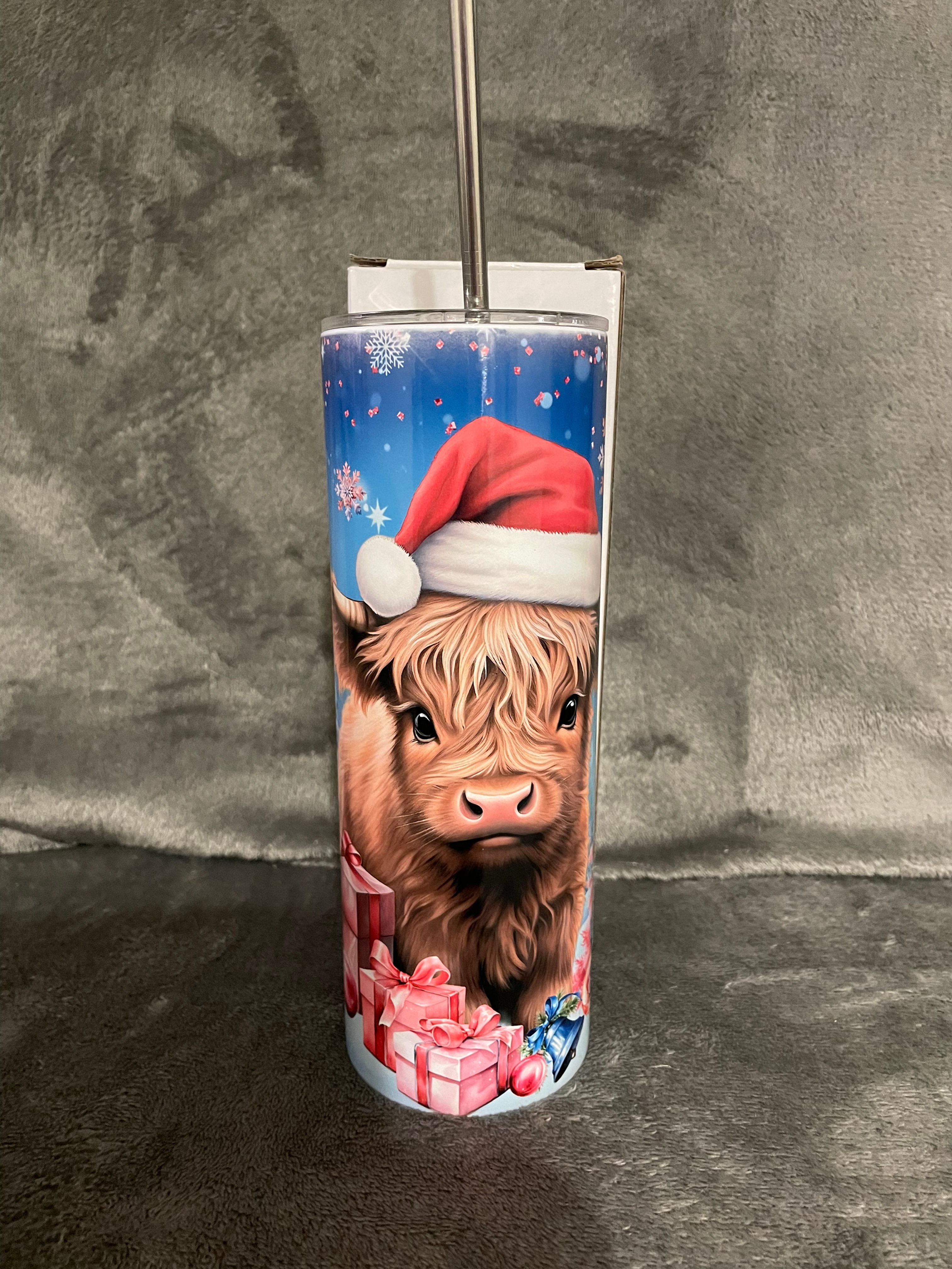 “Christmas Highland Cow” Hot/ColdTumbler