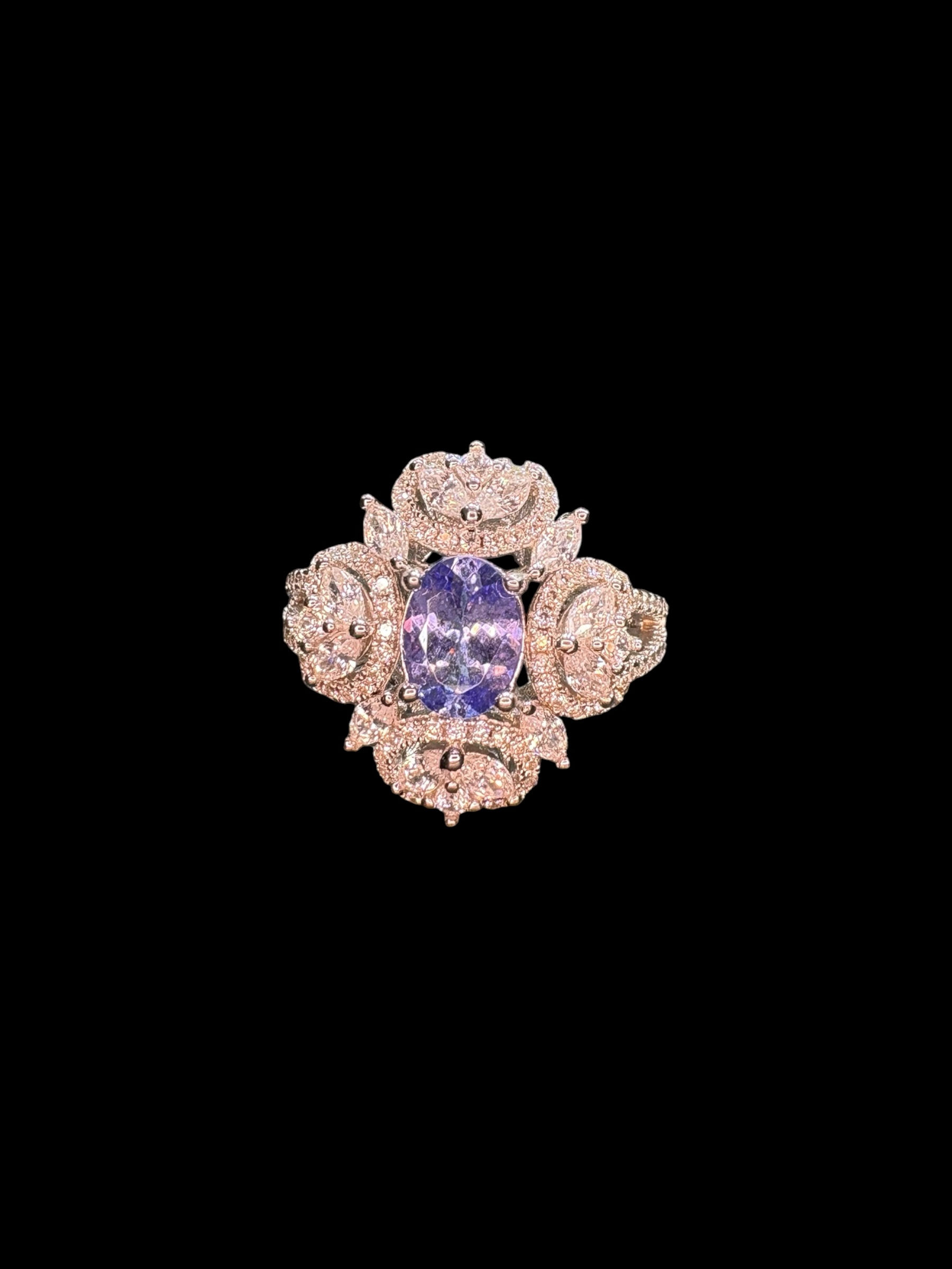 Anillo de Tanzanita Natural en Plata 925