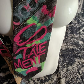 Krawatte handbemalt "Graffiti"