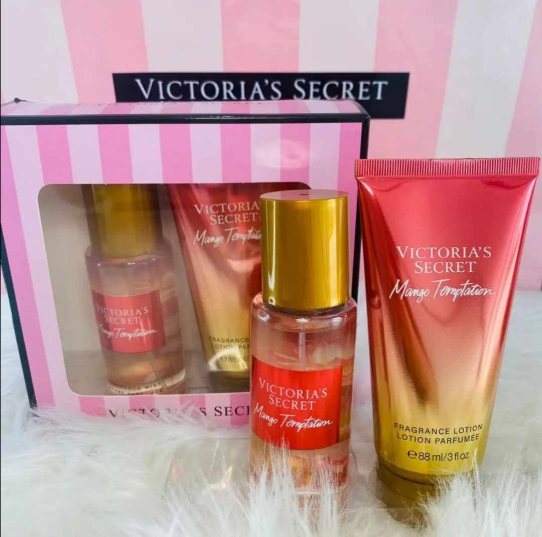 Estuche Victoria's Crema y Splash 88 ML✨
