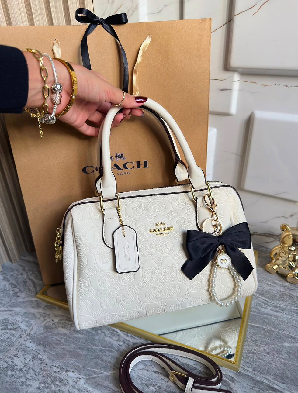 Miniatura: Cartera Coach tipo baúl 🖤