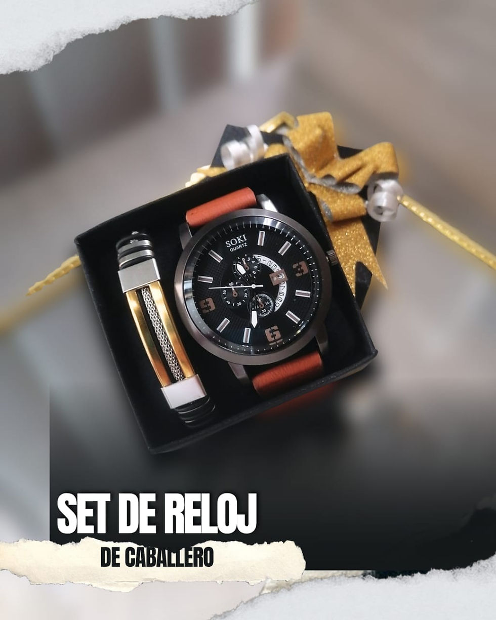 Miniatura: Set de reloj para caballero✨