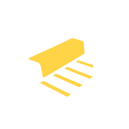 Yellow curb and pavement striping icon representing professional curb painting services.