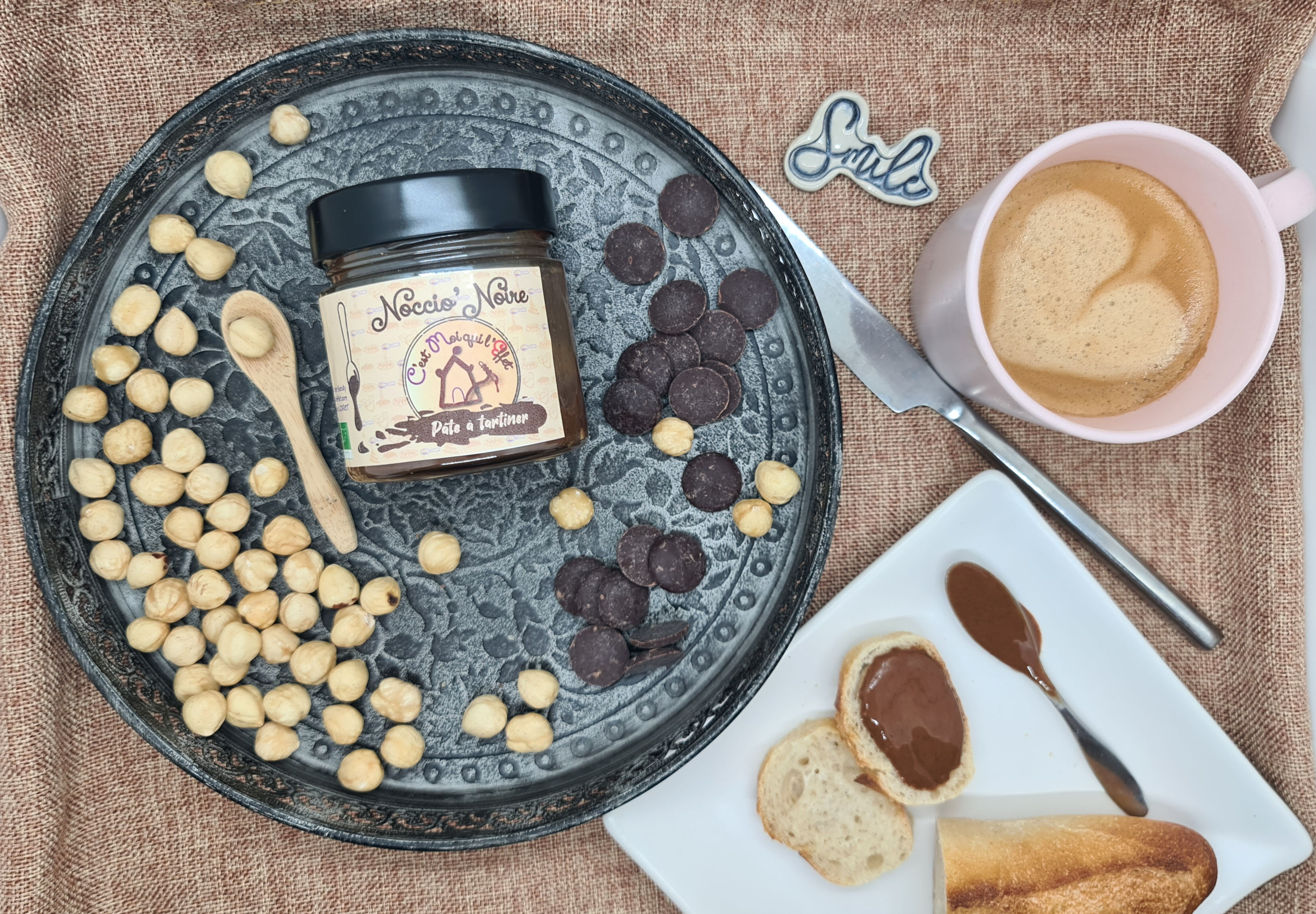 Pâte à tartiner BIO chocolat noir noisettes