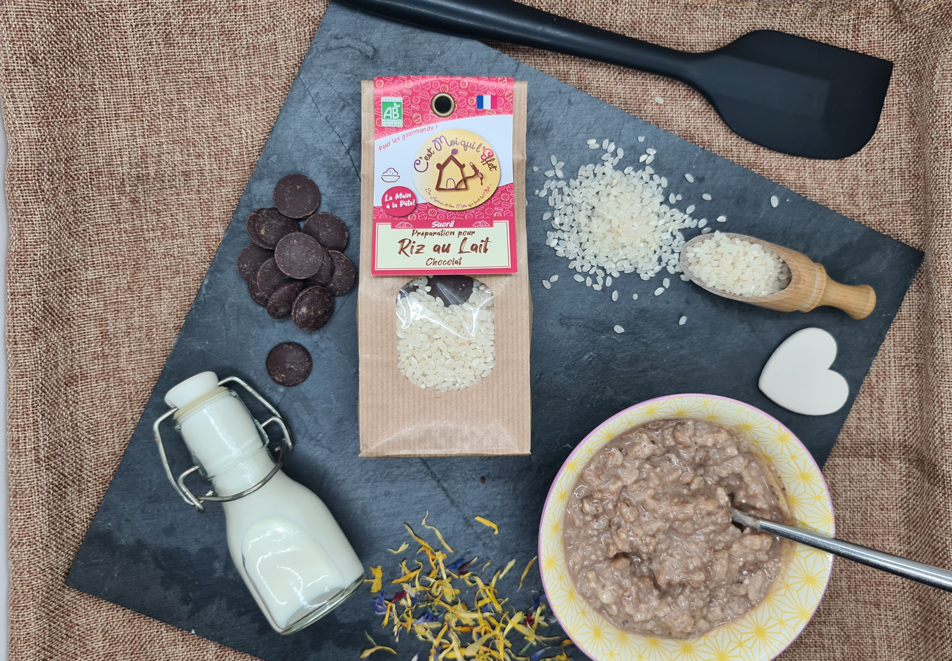 Préparation pour riz au lait BIO au lait chocolat