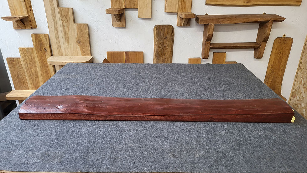 Thumbnail: Rustic Style Stained Oak Shelf | 110cm x (L) | Shelving, Book Shelves, Oak Slabs