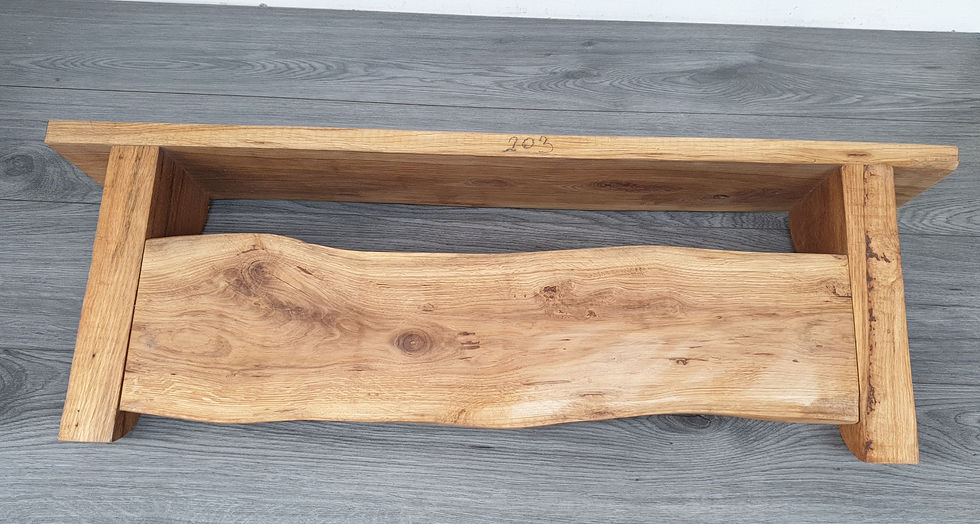 Thumbnail: Waney Style Decorative Oak Shelf