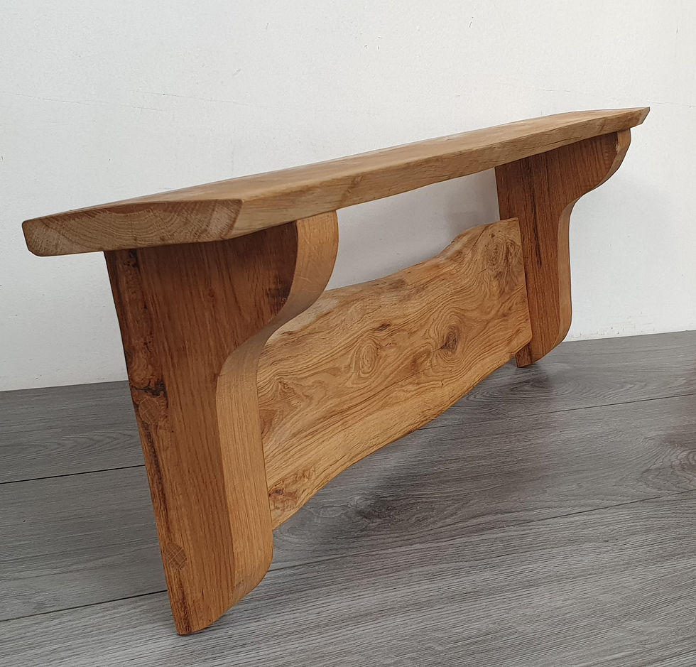 Thumbnail: Waney Style Decorative Oak Shelf