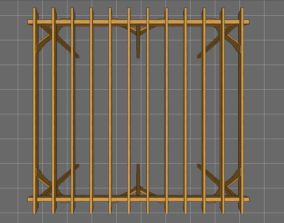 Thumbnail: Oak Flat Roof Pergola| 100mm | 4.5m x 5m