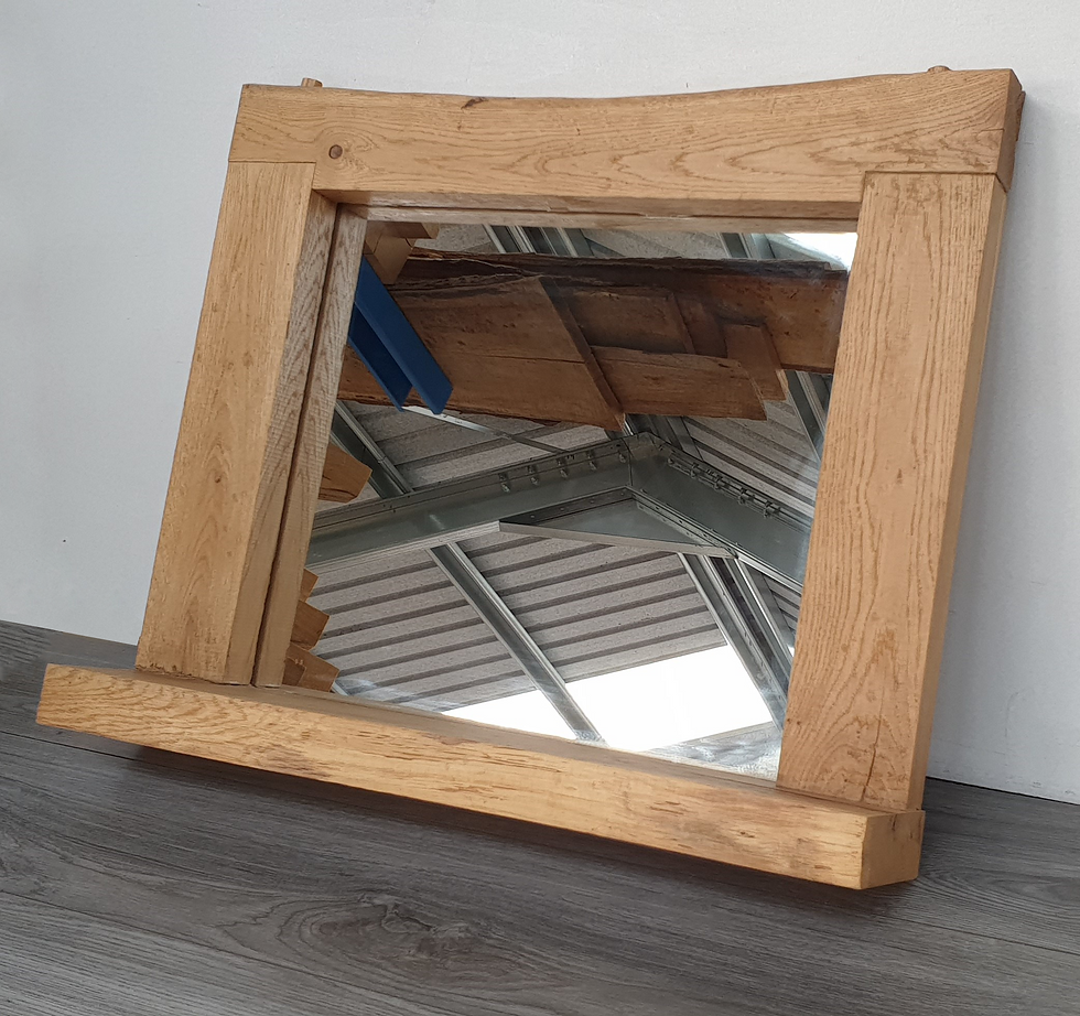 Small Square Oak mirror
