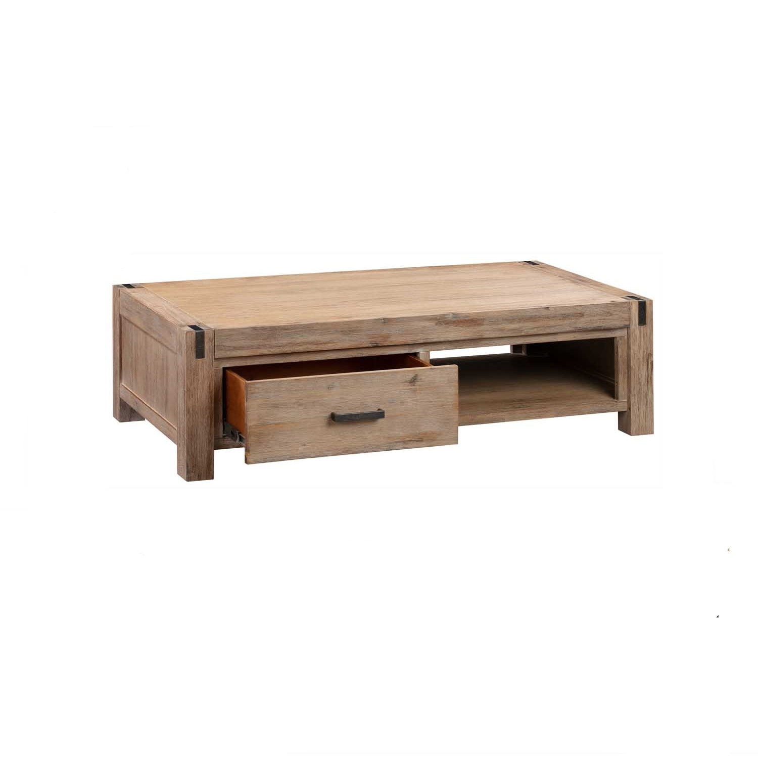 Safari Coffee Table 1 Drawer Smoke