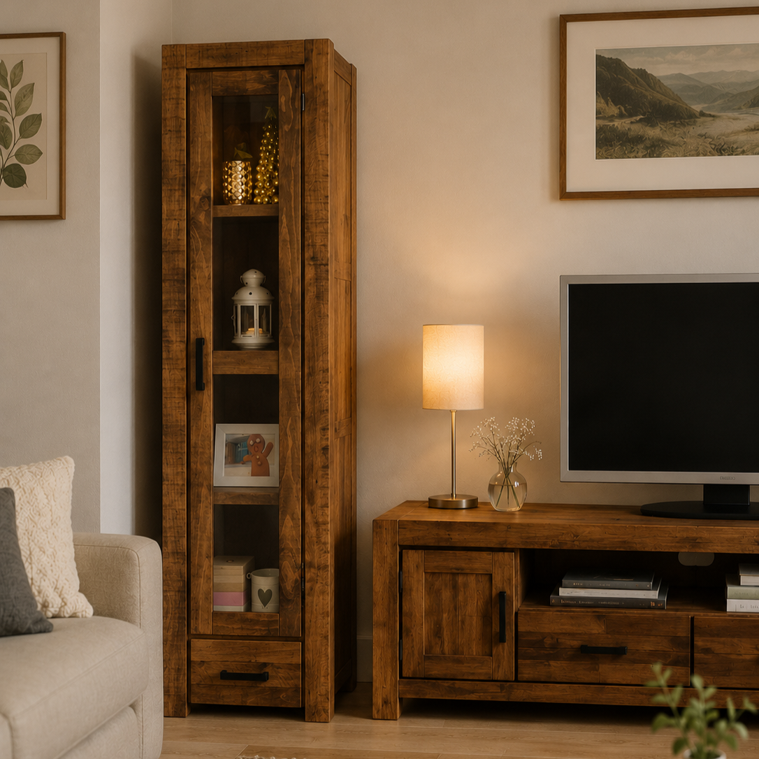 Cassie Slim 1 Door Display Cabinet