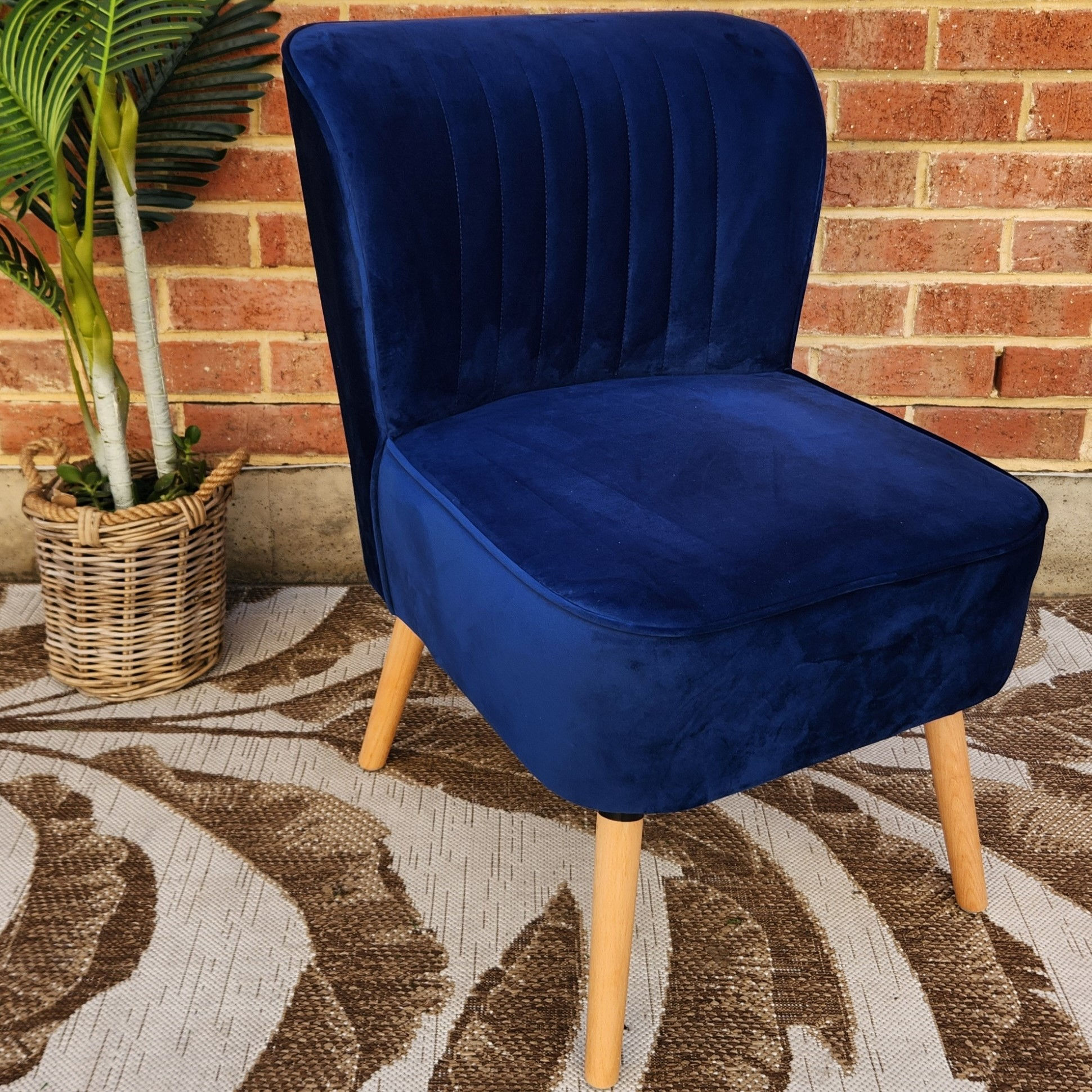 Poppy Dark Blue Accent Chair