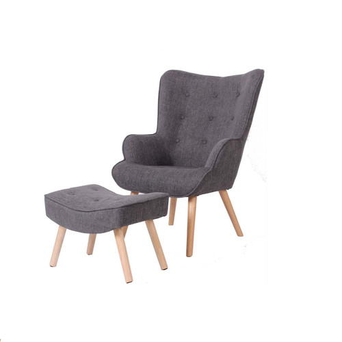 Jacob Accent Chair with Ottoman Mysite