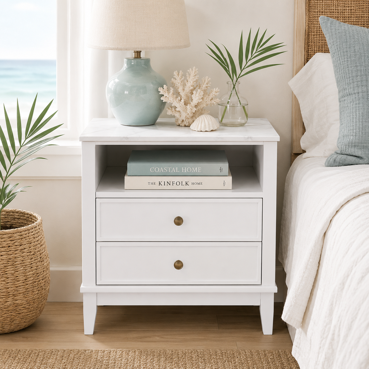 Columbia 2 Drawer Bedside Table