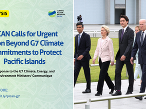PICAN Calls for Urgent Action Beyond G7 Climate Commitments to Protect Pacific Islands
