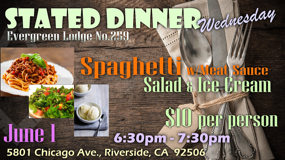 June Stated Meeting Dinner