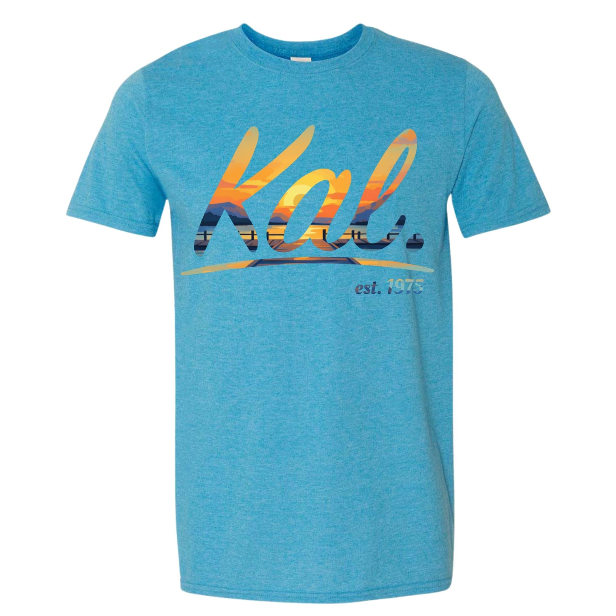 Heather Blue Softstyle T-Shirt with Design