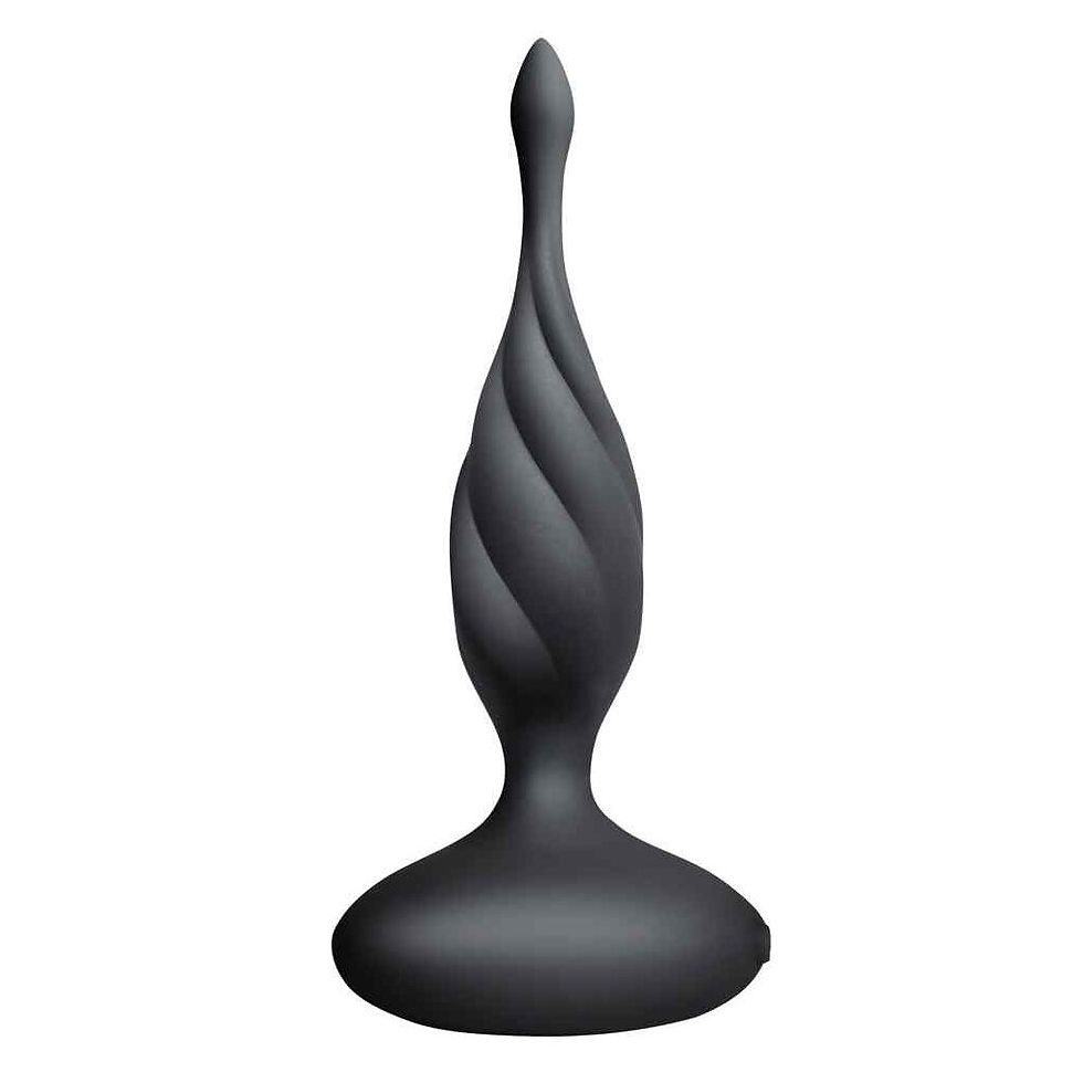 Μικρογραφία: Επαναφορτιζόμενη Ασύρματη Πρωκτική Σφήνα Με 10 Δονήσεις-(13,2cm/3,2cm)-Μαύρο)-