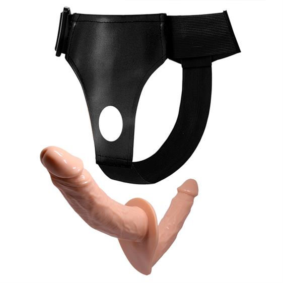 Μικρογραφία: ζώνη strap-on με διπλό ομοίωμα 15cm και 18cm για έντονη απόλαυση