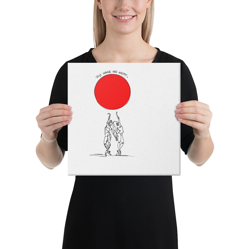 Thumbnail: HAPPY canvas print