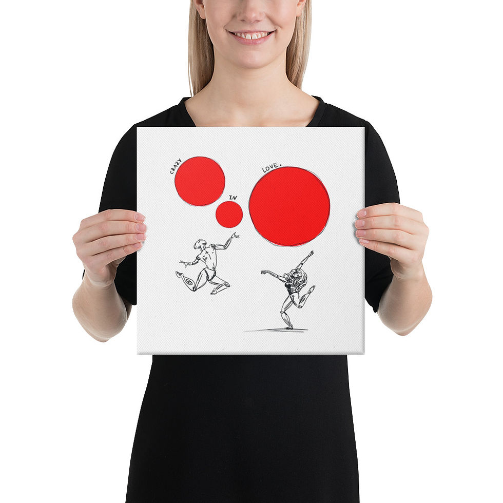 Thumbnail: CRAZY canvas print (St. Valentines edition)