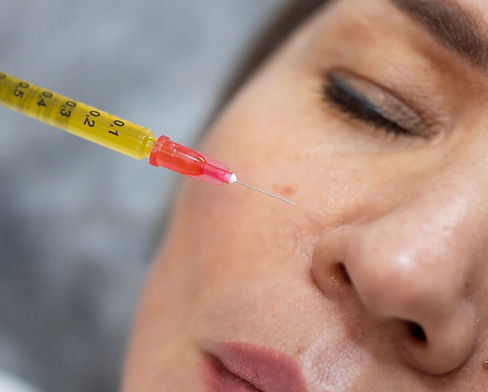 Close up woman getting prp injection