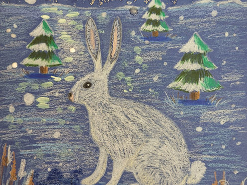 Ferienkindermalkurs Winterträume im Atelier im Februar 24.02. – 28.02.2025