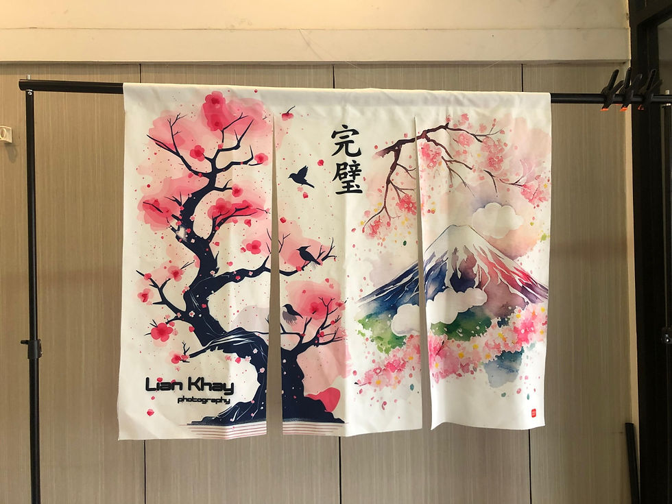 Produk Tirai Noren Jepang Sebagai Salah Satu Produk Teknik Sublimasi. Sumber : norenholic