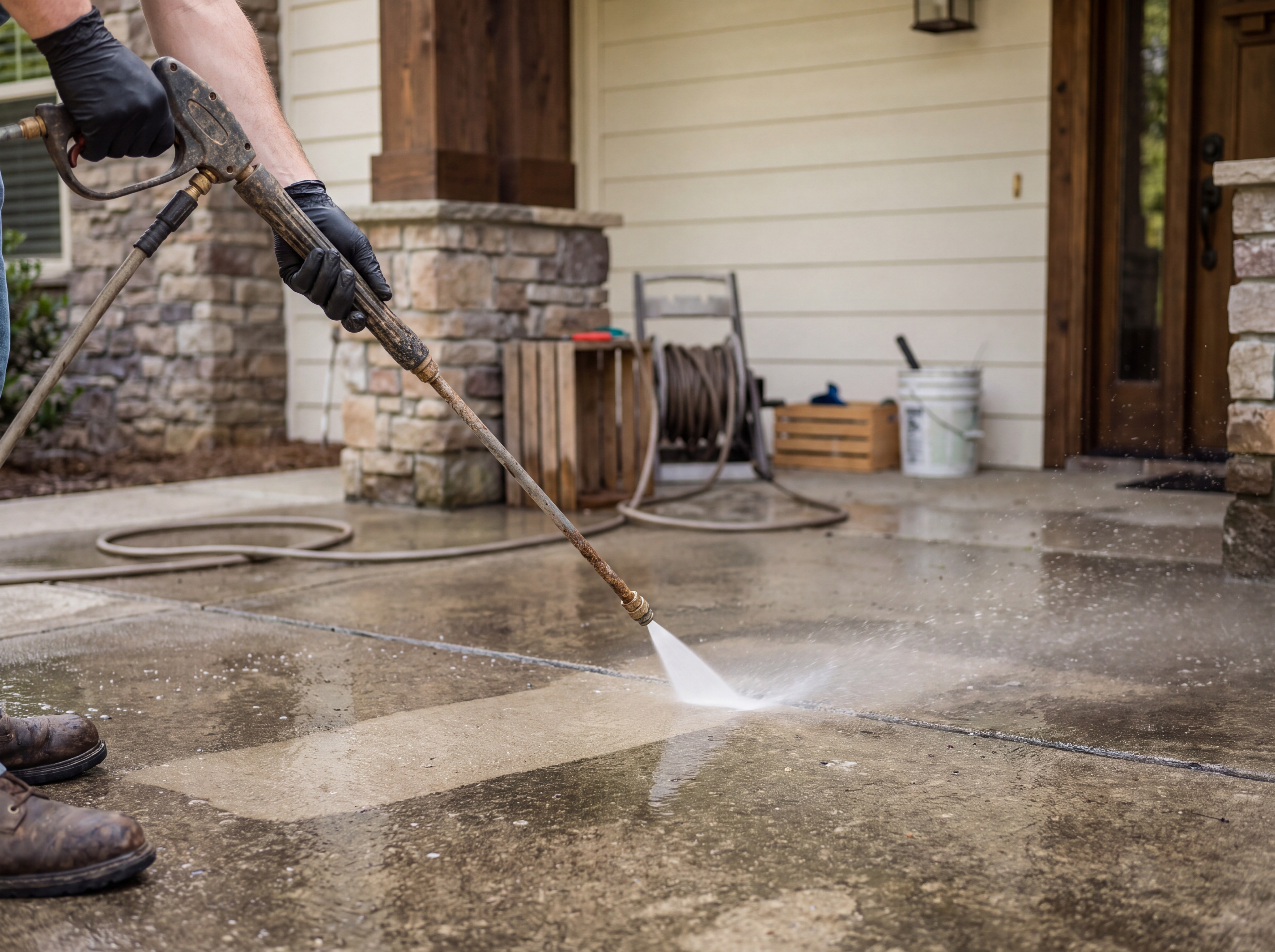 Pressure Washing – Driveway and Walkway Combo