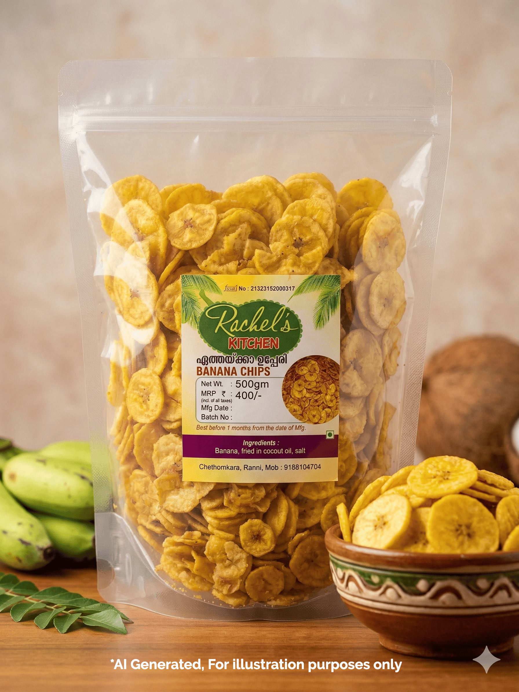 Banana Chips (ഏത്തക്ക ചിപ്സ് )