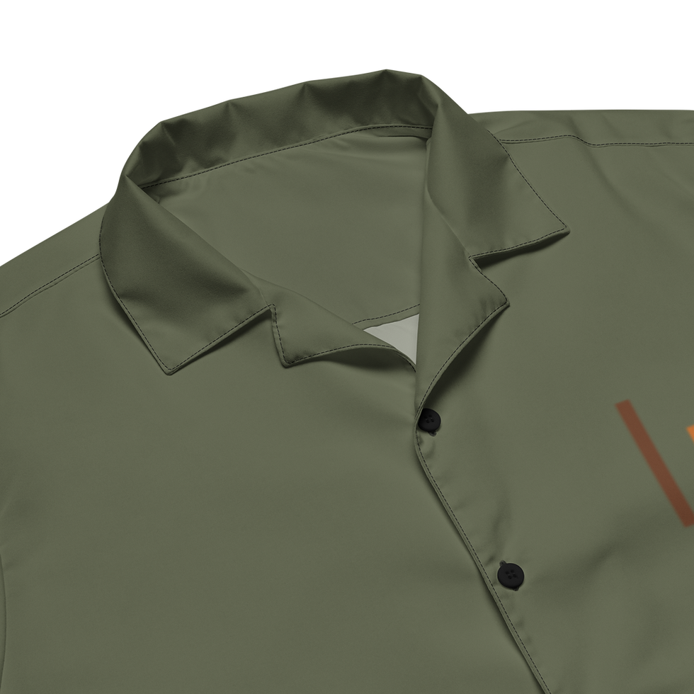 Thumbnail: Olive Camp Collar Resort Shirt for Men | Minimal Beach Shirt