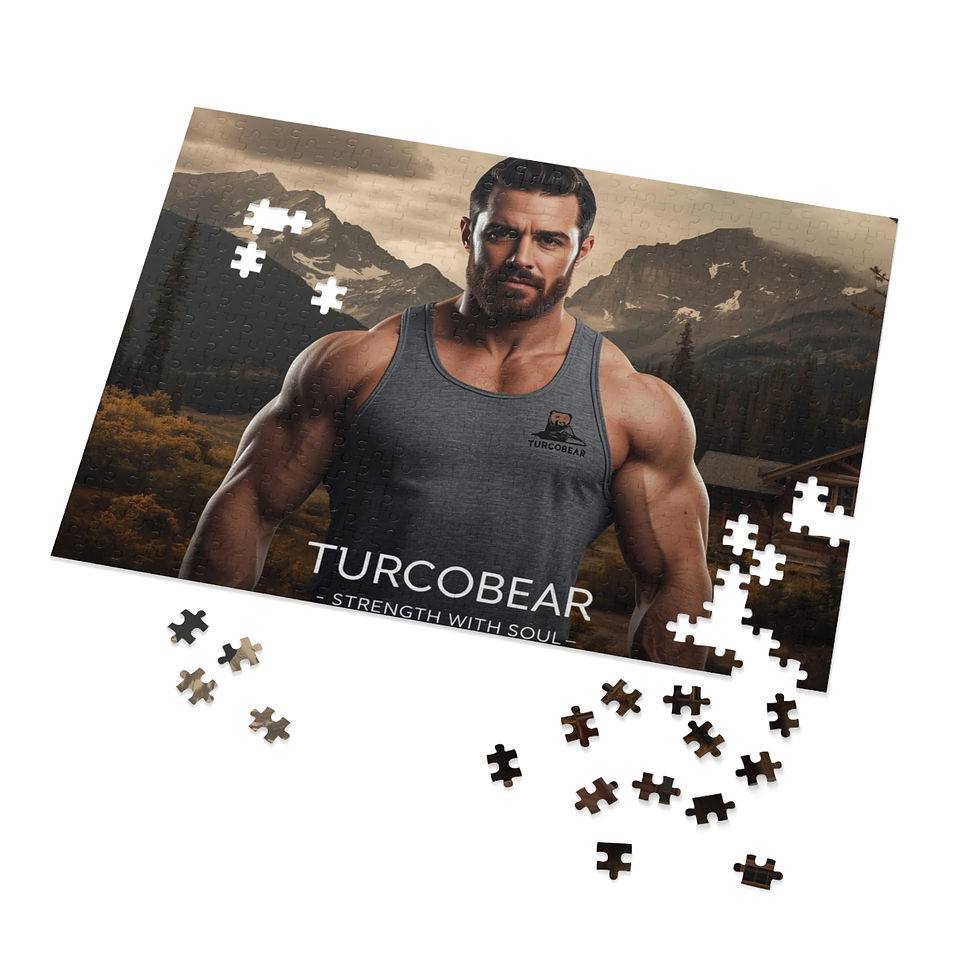 Thumbnail: Turcobear 'Strength with Soul' Fitness Jigsaw Puzzle with Tin