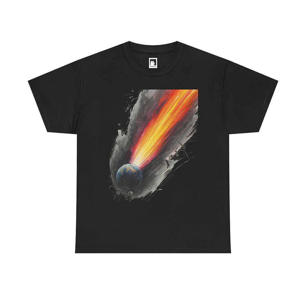 Thumbnail: Cosmic Meteor Unisex Tee - Space Shirt, Cute Graphic T-shirt, 