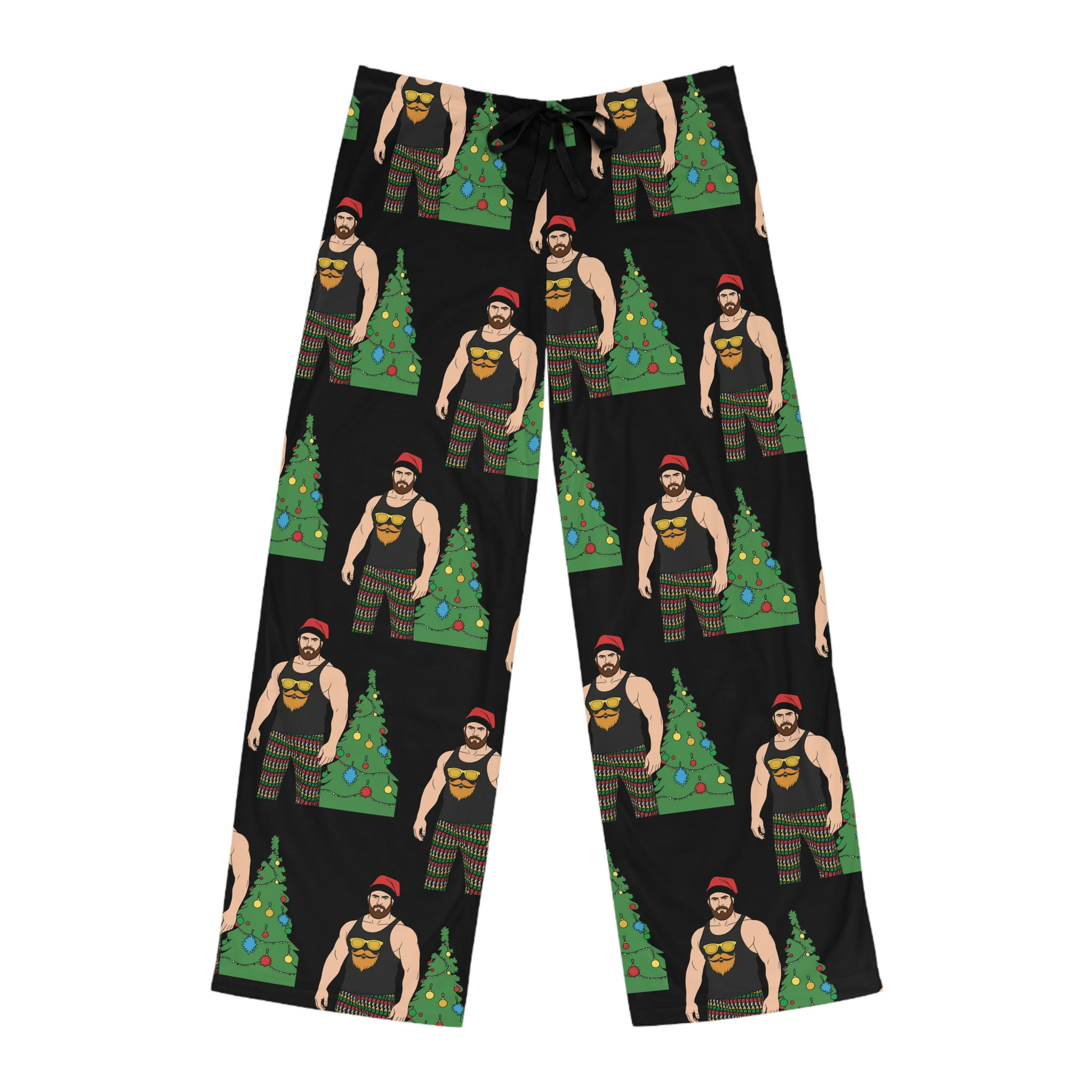 Festive Men's Pajama Pants | Christmas Decor, Holiday Lounge Wear, 