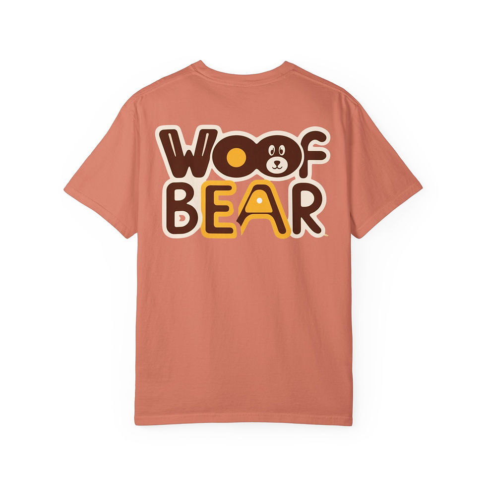 Thumbnail: Whimsical Animal Tee | Unisex Garment-Dyed T-shirt, Cute Woof Bear Shirt, 