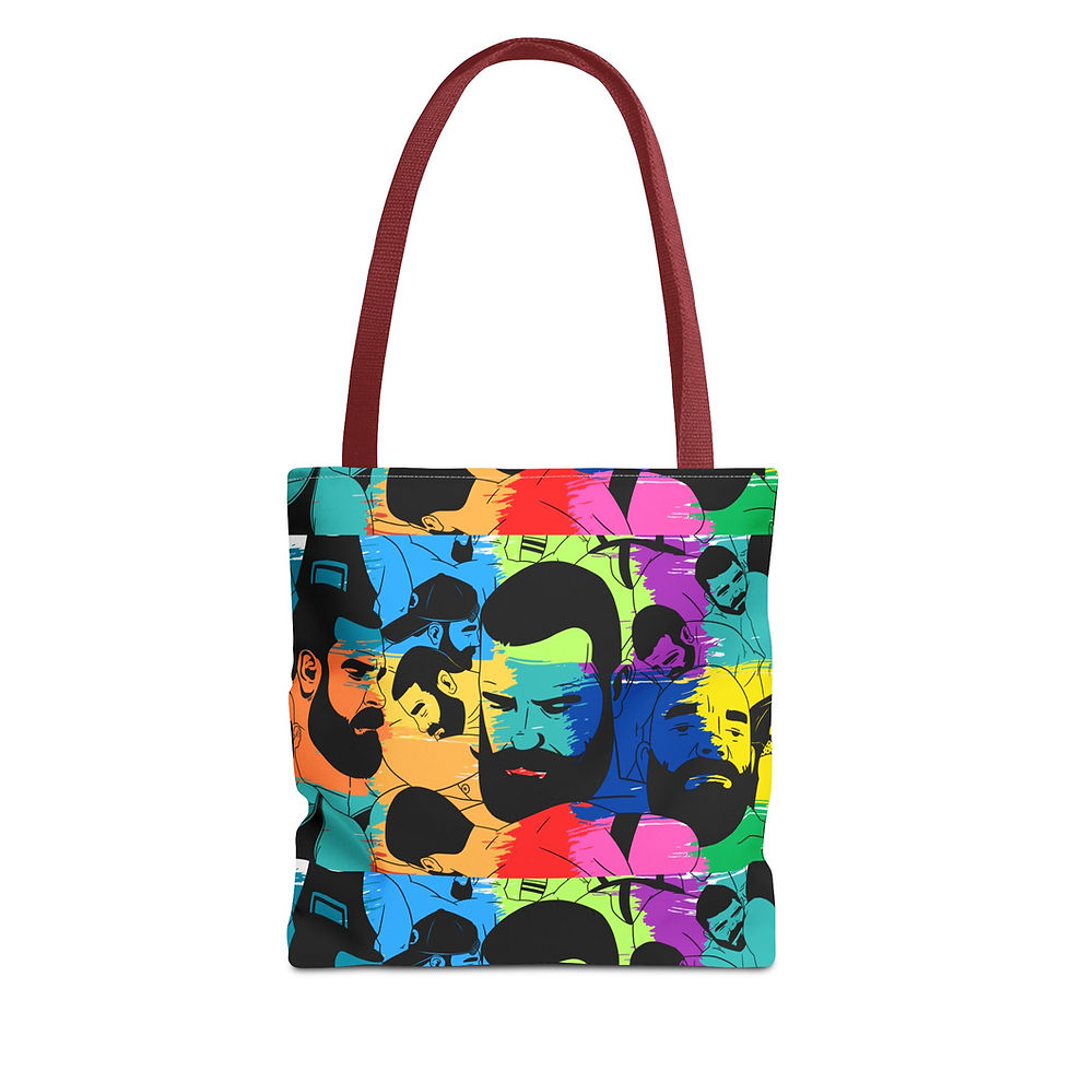 Thumbnail: Colorful Pop Art Tote Bag | Trendy Eco-Friendly Carryall