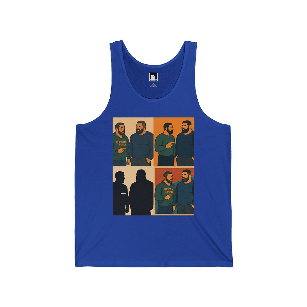 Thumbnail: Retro Pop Art Couples Tank Top — Vintage Silhouette Love Graphic
