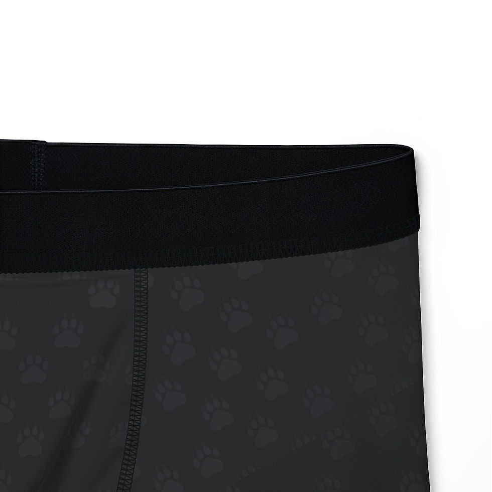 Thumbnail: Men’s Paw Print Boxer Briefs —Black Claw Pattern Underwear
