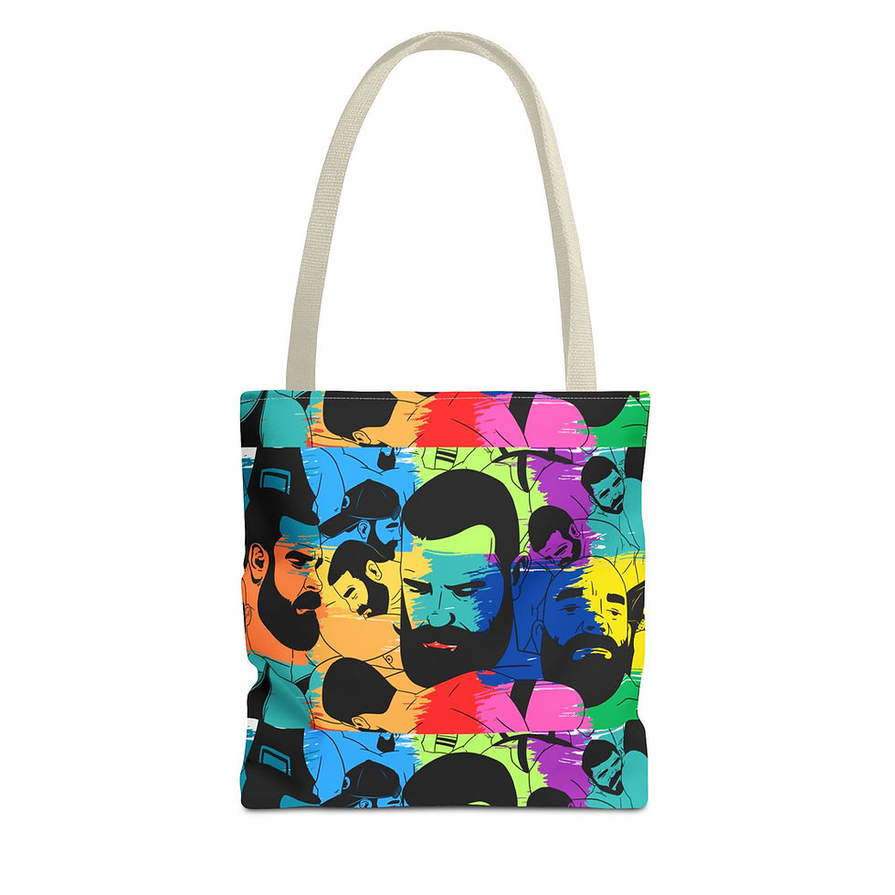 Thumbnail: Colorful Pop Art Tote Bag | Trendy Eco-Friendly Carryall